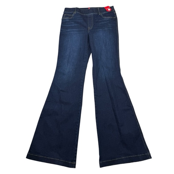 Spanx EveryWear Flare Midnight Shade High Rise Long Jeans - Picture 2 of 13